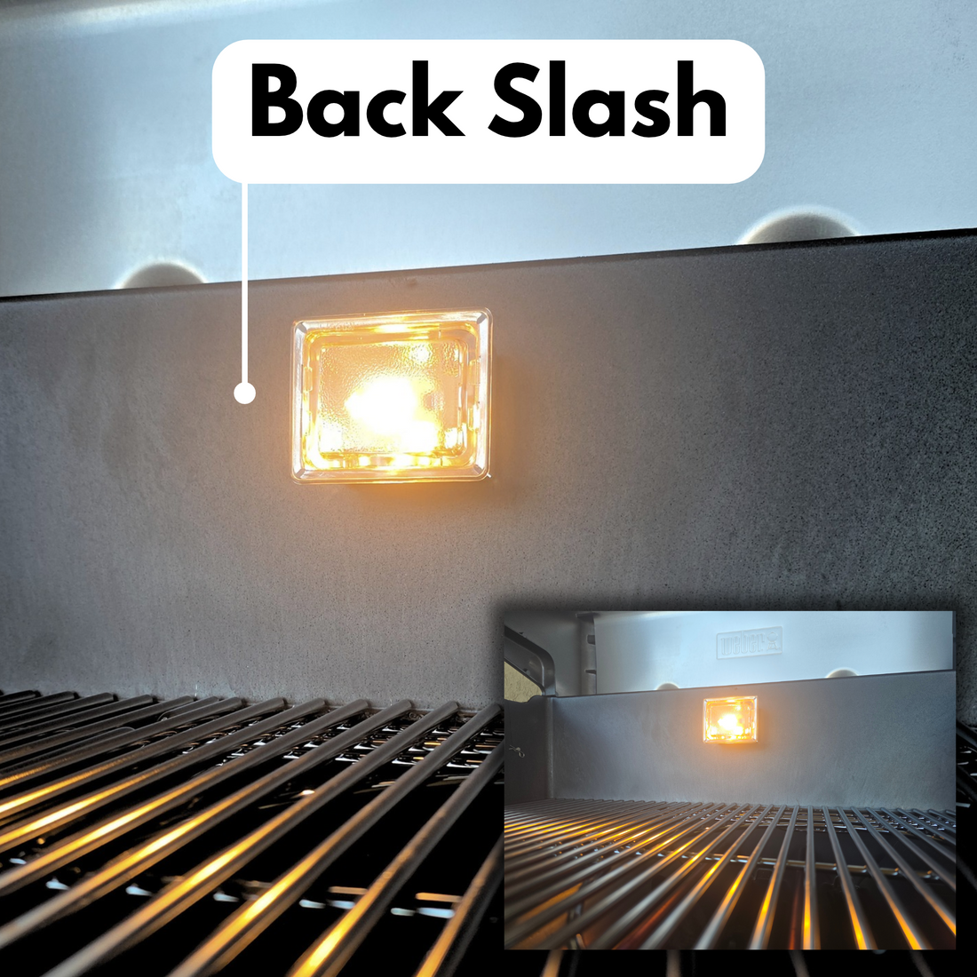 Example of a grill backsplash